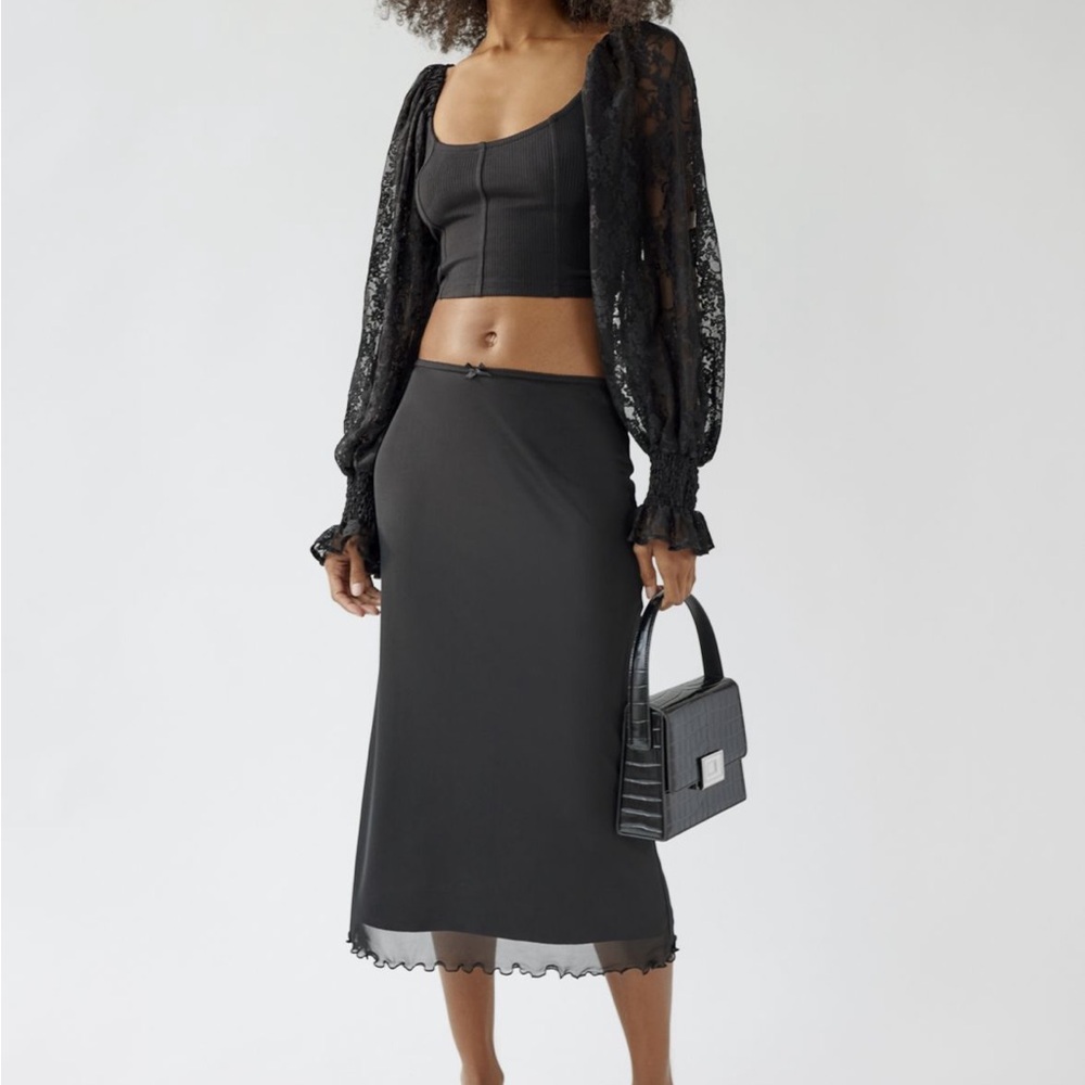 UO Cynthia lace-sleeve top
